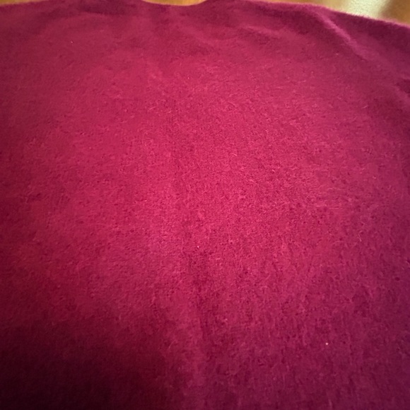 Burgundy cashmere V-neck sweater xl - Picture 10 of 10